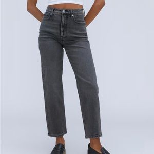 Everlane Way High Jeans in Washed Black - Long